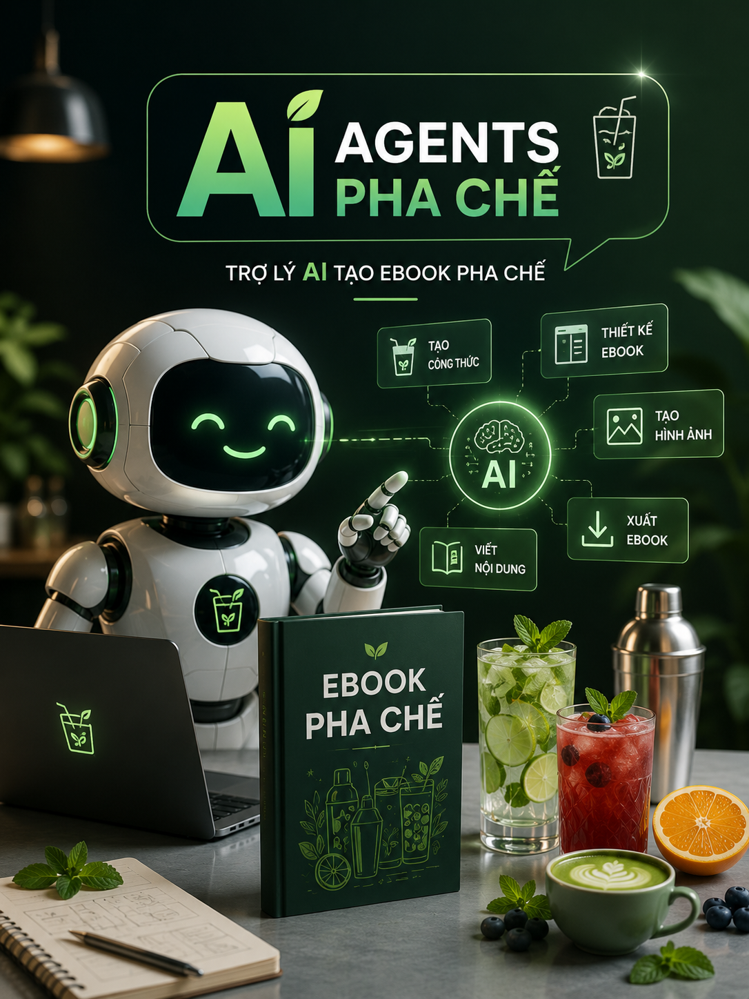 AI AGENT PHA CHẾ TẠO EBOOK ĐỒ UỐNG CHỈ TRONG VÀI PHÚT