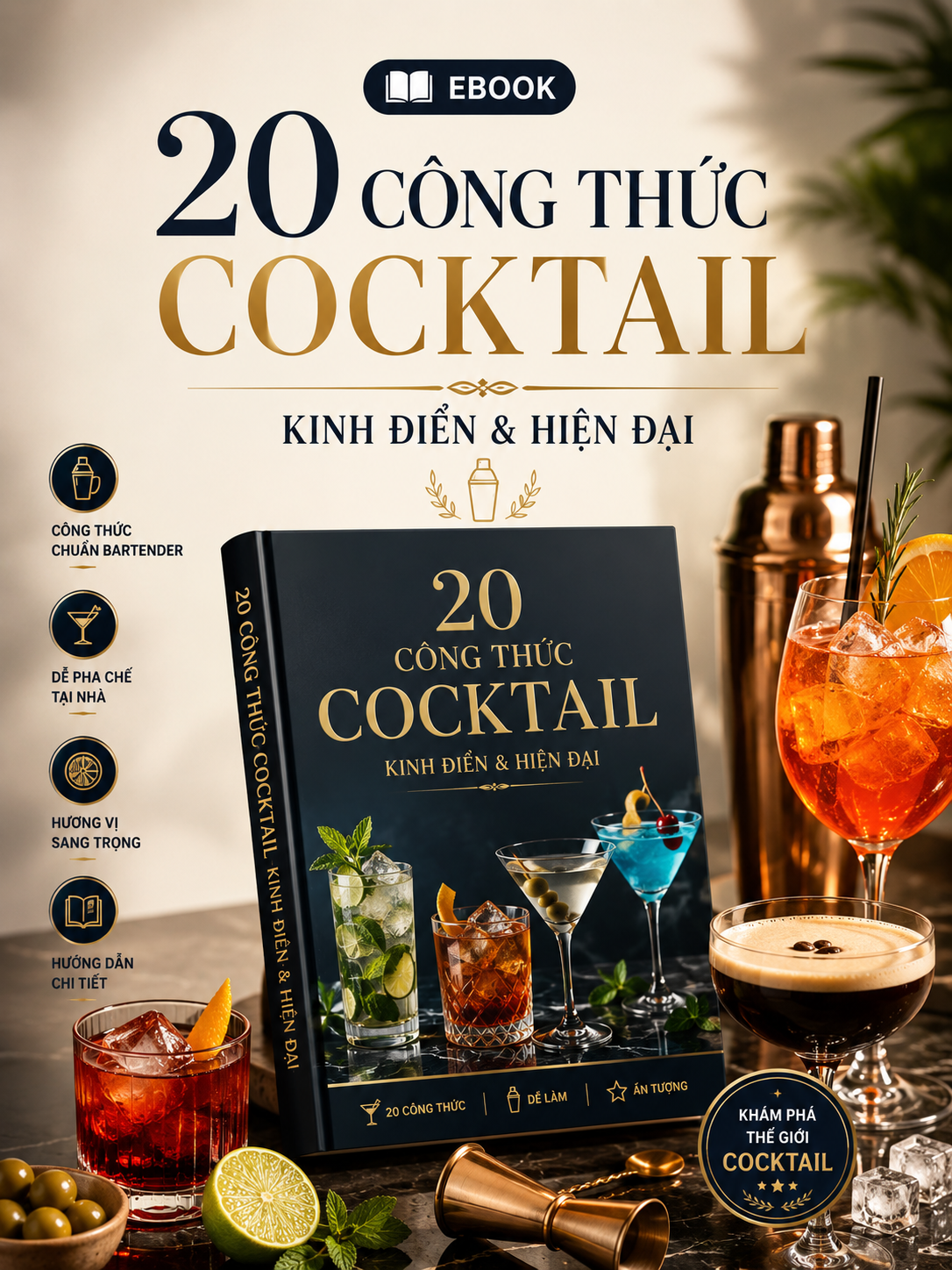 20 CÔNG THỨC COCKTAIL KINH ĐIỂN & HIỆN ĐẠI
